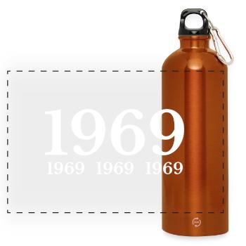 1969 - Panoramic Drinks Bottle with Carabiner 750 ml - burnt orange - Front