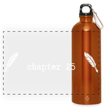 chapter 25 Geburtstag - Panorama Trinkflasche mit Karabiner 750 ml - Orange - Vorne