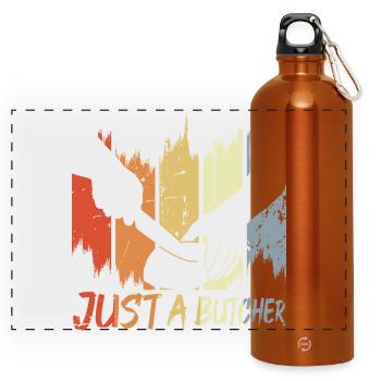 Drôle de boucher - Gourde panoramique avec mousqueton 750 ml - orange - Devant