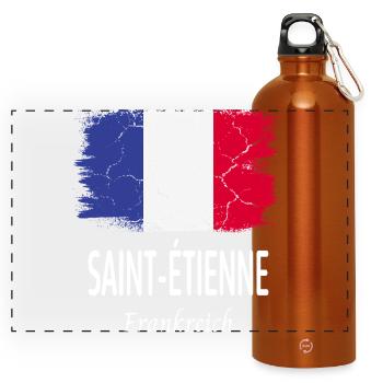 Saint-Étienne - Gourde panoramique avec mousqueton 750 ml - orange - Devant
