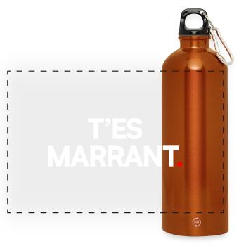 T’es marrant - Gourde panoramique avec mousqueton 750 ml - orange - Devant