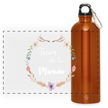 Collection mariage Bohème - Team de la Mariée - Gourde panoramique avec mousqueton 750 ml - orange - Devant