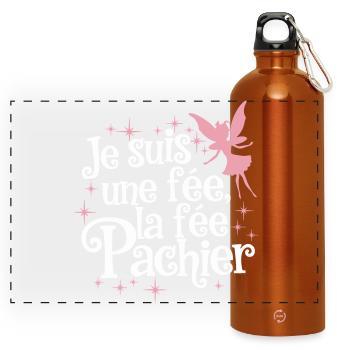 I'm a fairy the fairy Pachier - Panoramic Drinks Bottle with Carabiner 750 ml - burnt orange - Front
