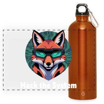 Fuchs Cyberspace VR-Goggles - Panorama Trinkflasche mit Karabiner 750 ml - Orange - Vorne