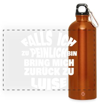 Luise as a bachelor party - Panoramic Drinks Bottle with Carabiner 750 ml - burnt orange - Front
