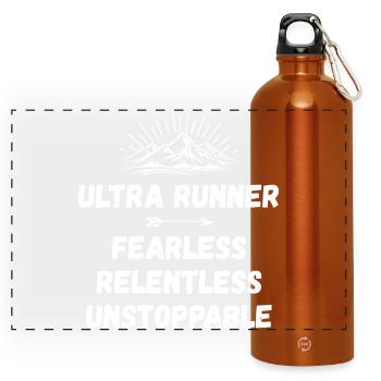 Ultra Runnner - Intrépide. Implacable. Imparable. - Gourde panoramique avec mousqueton 750 ml - orange - Devant