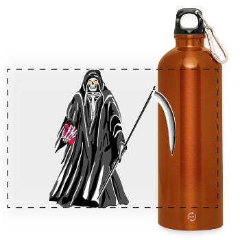 La Faucheuse - Gourde panoramique avec mousqueton 750 ml - orange - Devant