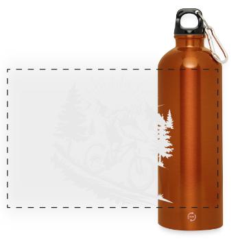 MTB Mountainbike - Panorama Trinkflasche mit Karabiner 750 ml - Orange - Vorne