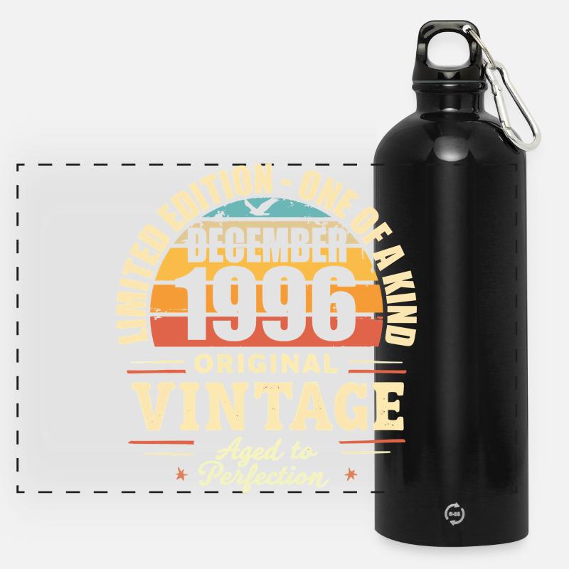 Geburtstagsfeier Dezember 1996 - Dezember 1996 - Panorama Trinkflasche mit Karabiner 750 ml - Schwarz