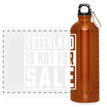 Le Groenland n’est pas à vendre - Gourde panoramique avec mousqueton 750 ml - orange - Devant