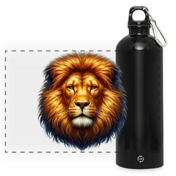 Lion - Panoramic Drinks Bottle with Carabiner 750 ml - black - Front