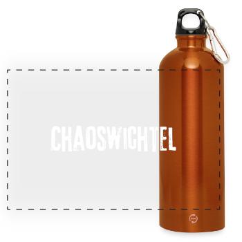Chaoswichtel - Panorama Trinkflasche mit Karabiner 750 ml - Orange - Vorne