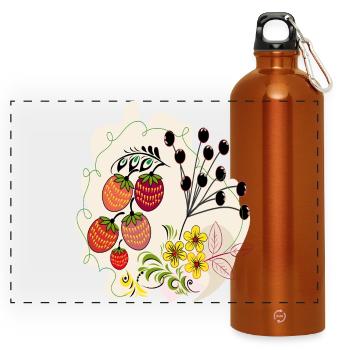 L’heure de la fraise - Gourde panoramique avec mousqueton 750 ml - orange - Devant