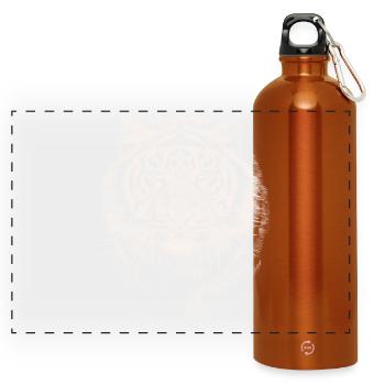 Tiger - Panoramic Drinks Bottle with Carabiner 750 ml - burnt orange - Front