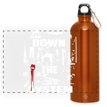 Détruire le système - Gourde panoramique avec mousqueton 750 ml - orange - Devant