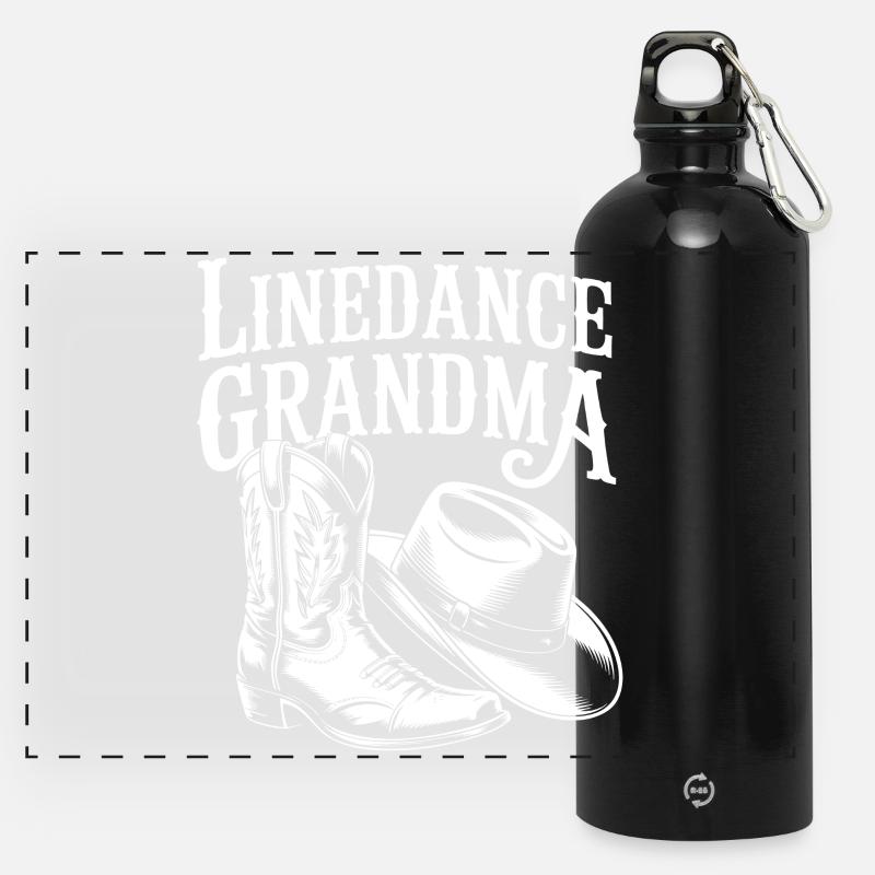 Bottes de grand-mère LineDance - Gourde panoramique avec mousqueton 750 ml - noir