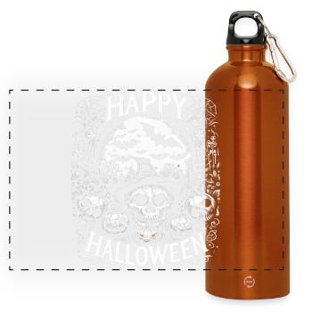 Joyeux halloween - Gourde panoramique avec mousqueton 750 ml - orange - Devant