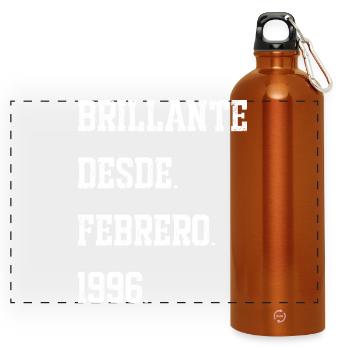 Birthday, February 1996 - Panoramic Drinks Bottle with Carabiner 750 ml - burnt orange - Front