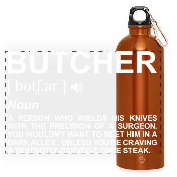 Définition de boucher - Gourde panoramique avec mousqueton 750 ml - orange - Devant