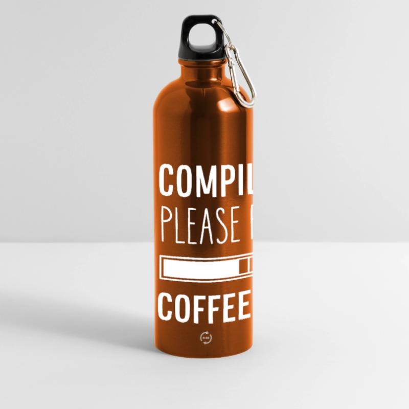 Aus Kaffee Code generieren Programmierer Panorama Trinkflasche mit Karabiner 750 ml