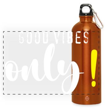 Good.vibes.only - Gourde panoramique avec mousqueton 750 ml - orange - Devant
