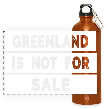 Le Groenland n’est pas à vendre - Gourde panoramique avec mousqueton 750 ml - orange - Devant