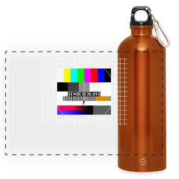 Image d’essai Fin de l’émission 80 années 90 costume de fête - Gourde panoramique avec mousqueton 750 ml - orange - Devant