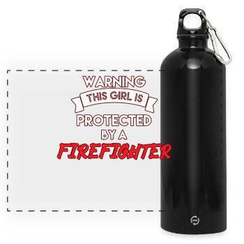fire Department - Panoramic Drinks Bottle with Carabiner 750 ml - black - Front