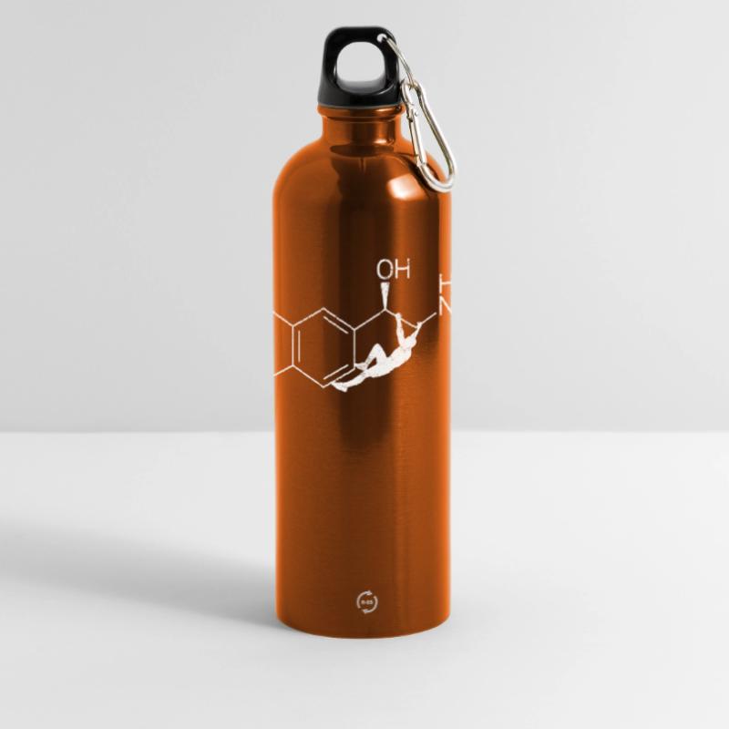 Adrenalin – Klettern auf Molekülebene Panorama Trinkflasche mit Karabiner 750 ml
