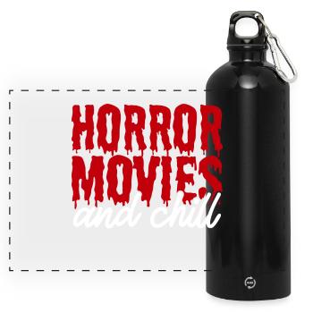 Films d’horreur - Gourde panoramique avec mousqueton 750 ml - noir - Devant