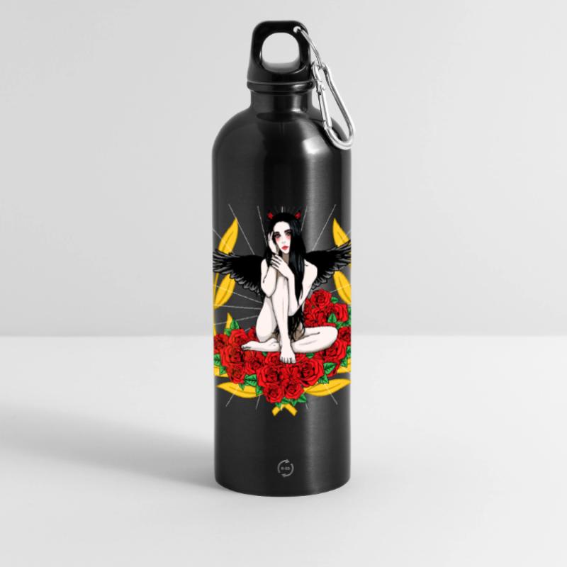 Devilish Devil Woman Satan's Roast Devil Panoramic Drinks Bottle with Carabiner 750 ml