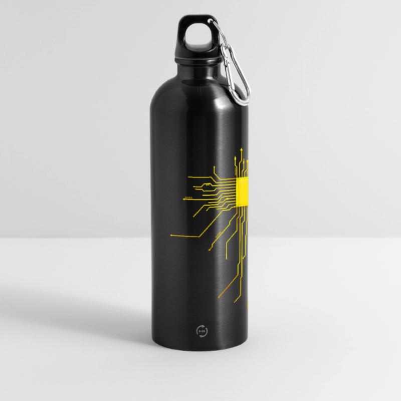 platine Core cpu Computer Nerd Programmer admin Panoramic Drinks Bottle with Carabiner 750 ml