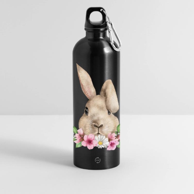 Rabbit Floppy Ear Easter Rabbit Mom Panoramic Drinks Bottle with Carabiner 750 ml