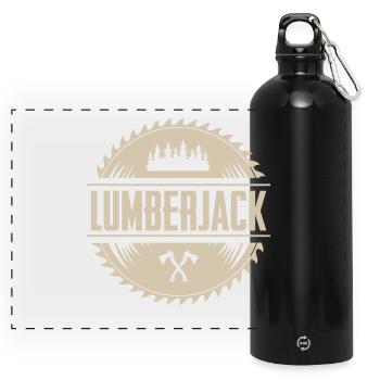 Lumberjack - Panoramic Drinks Bottle with Carabiner 750 ml - black - Front