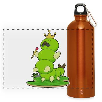 Caterpillar Crown - Panoramic Drinks Bottle with Carabiner 750 ml - burnt orange - Front