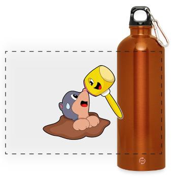 Marteau-taupe - Gourde panoramique avec mousqueton 750 ml - orange - Devant