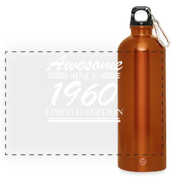 1960 - Panorama Trinkflasche mit Karabiner 750 ml - Orange - Vorne