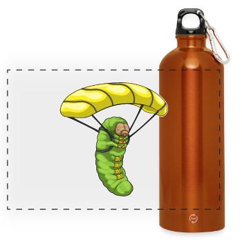 Caterpillar Parachute - Gourde panoramique avec mousqueton 750 ml - orange - Devant