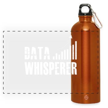Datenflüsterer, Wissenschaftsanalyst, Software-Ingenieur - Panorama Trinkflasche mit Karabiner 750 ml - Orange - Vorne