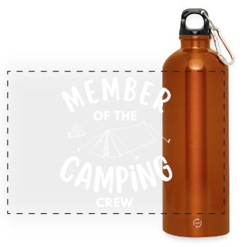 Membre de l’équipe de camping drôle - Gourde panoramique avec mousqueton 750 ml - orange - Devant