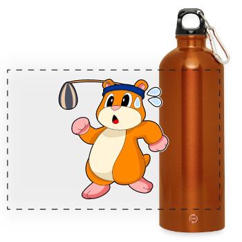 Hamster Samen - Panorama Trinkflasche mit Karabiner 750 ml - Orange - Vorne