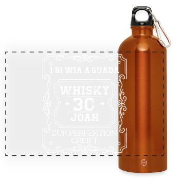 i bi wia a guada Whisky 30 Joah to perfection - Panoramic Drinks Bottle with Carabiner 750 ml - burnt orange - Front
