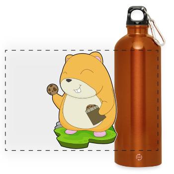 Hamster Cookie - Panorama Trinkflasche mit Karabiner 750 ml - Orange - Vorne