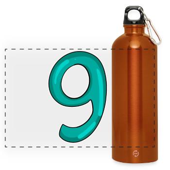 9 - Panorama Trinkflasche mit Karabiner 750 ml - Orange - Vorne