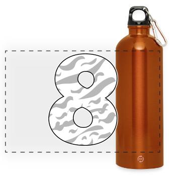 8 - Panoramic Drinks Bottle with Carabiner 750 ml - burnt orange - Front