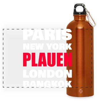 Ville de Plauen - Gourde panoramique avec mousqueton 750 ml - orange - Devant