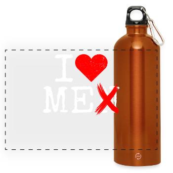 I Love Me Men Ich Liebe Mich Selbstliebe Frauen - Panorama Trinkflasche mit Karabiner 750 ml - Orange - Vorne