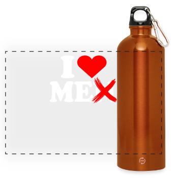 I Love Me Men I Love Me Self Love Women - Panoramic Drinks Bottle with Carabiner 750 ml - burnt orange - Front