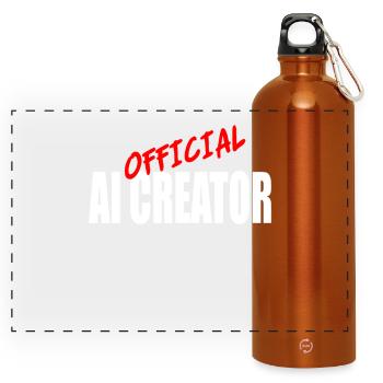 Official AI Creator Graphic Design - Panoramic Drinks Bottle with Carabiner 750 ml - burnt orange - Front