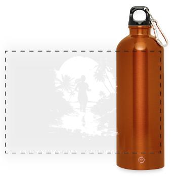 Run - Panoramic Drinks Bottle with Carabiner 750 ml - burnt orange - Front